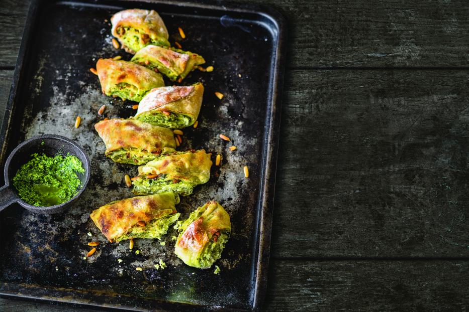 Zupfbrot mit Zucchini-Ricotta