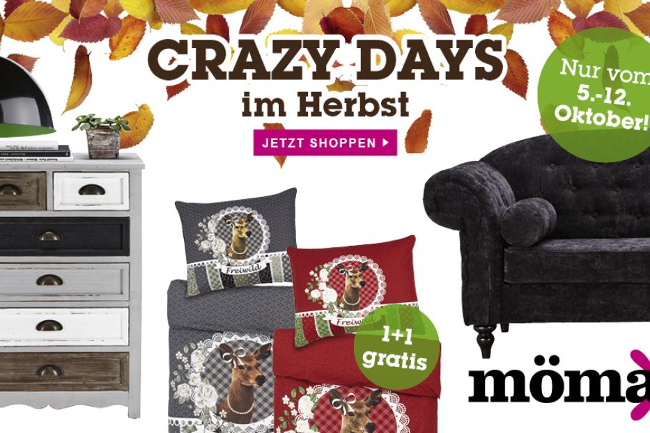 Einrichtungsideen für den Herbst mit Kommode, Sofa und Bettwäsche von mömax.