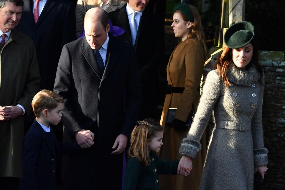 Herzogin Kate und Prinz William mit ihren Kindern George, Charlotte und Louis. 