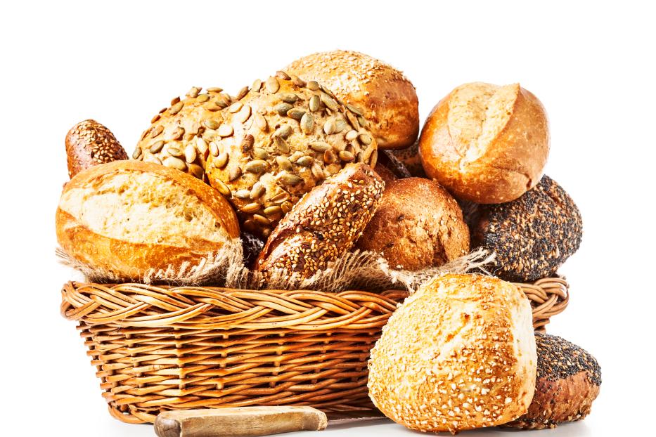 Basket of bread buns