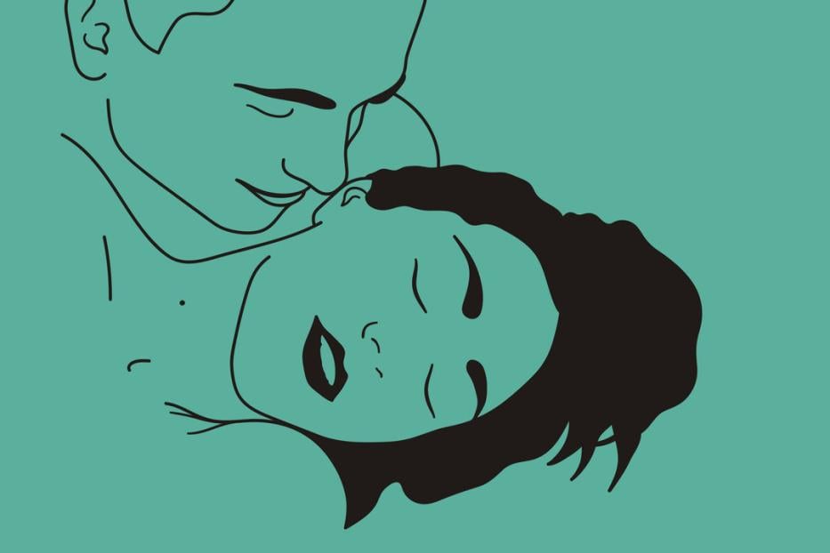 Frau und Mann beim Geschlechtsverkehr.