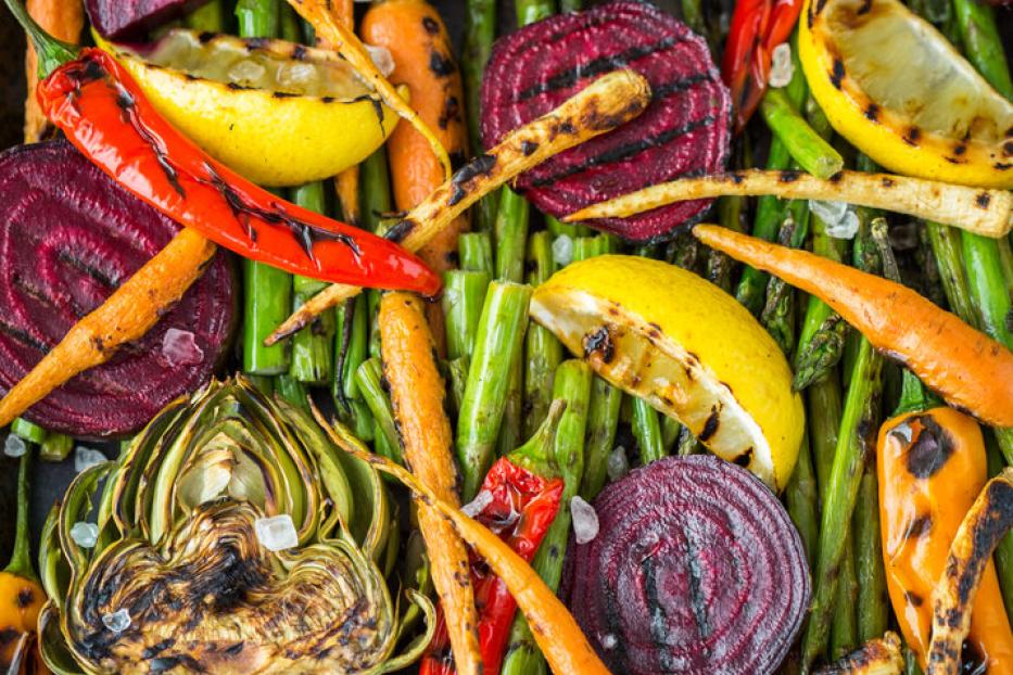 gegrilltes Gemüse mit Spargel