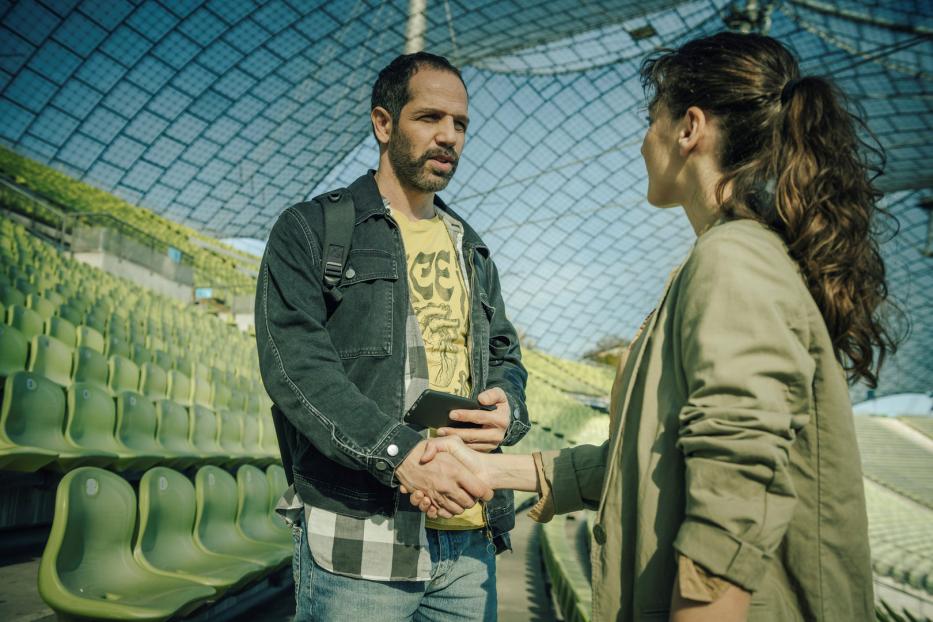 Yousef Sweid und Seyneb Saleh im Olympiastadion