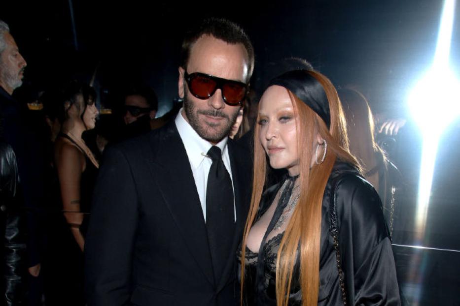 Madonna bei der Fashion Show mit Tom Ford.