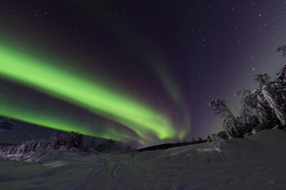 Polarlichter am Himmel über Alaska (Symbolbild)