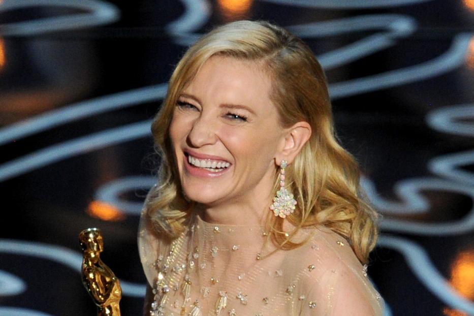 HOLLYWOOD, CA - MARCH 02: Actress Cate Blanchett accepts the Best Performance by an Actress in a Leading Role award for 'Blue Jasmine' onstage during the Oscars at the Dolby Theatre on March 2, 2014 in Hollywood, California. (Photo by Kevin Winter/Getty Images)