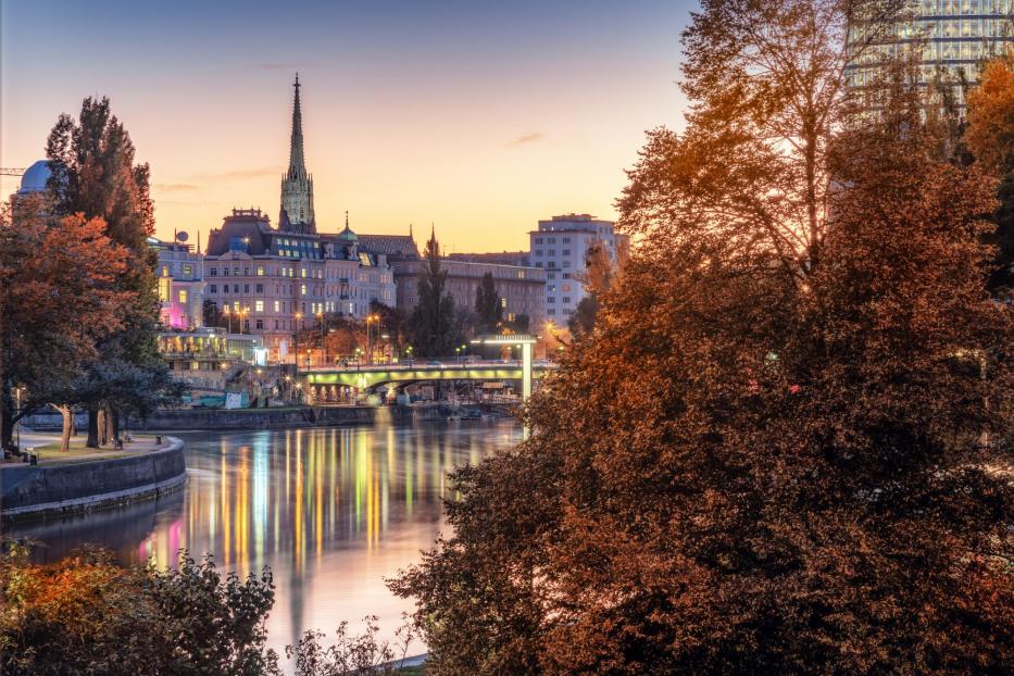 Vienna evening cityscape - Stock-Fotografie