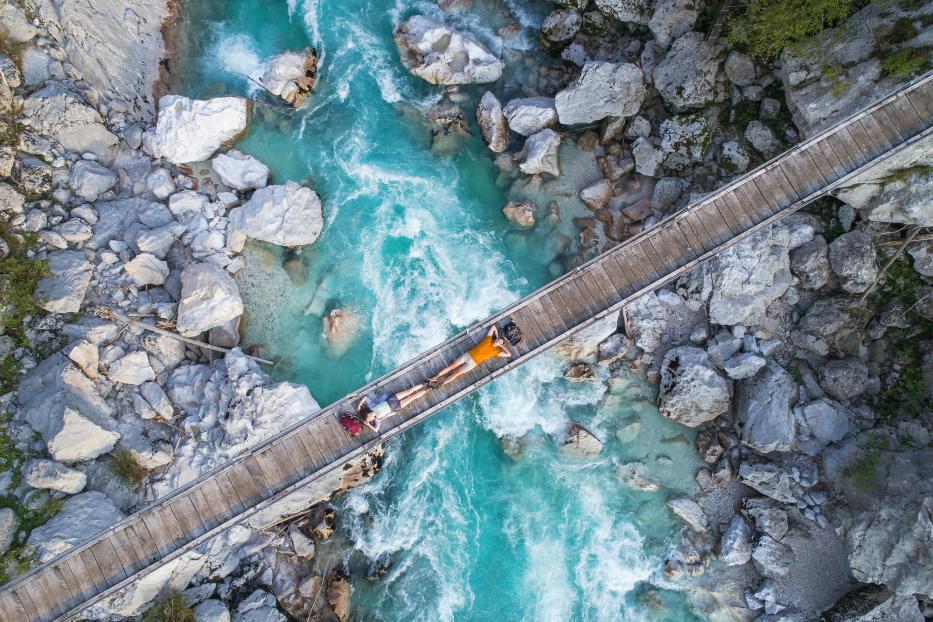 Brücke über den Soča Fluss