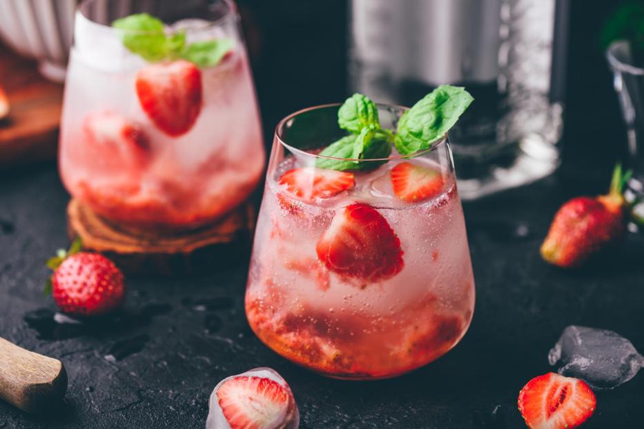 Cocktail mit Erdbeeren