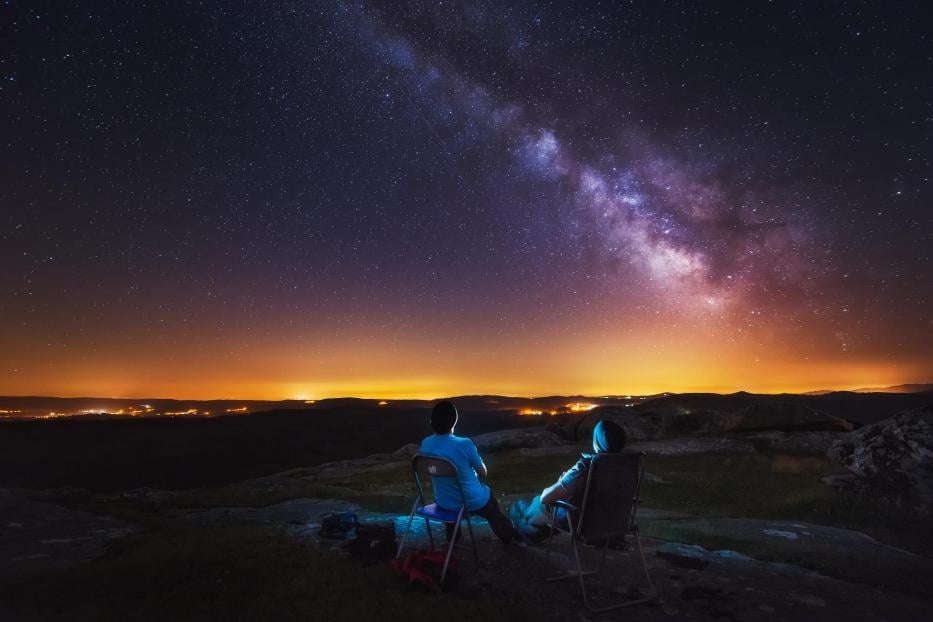 Watching The Milky Way - Stock-Fotografie