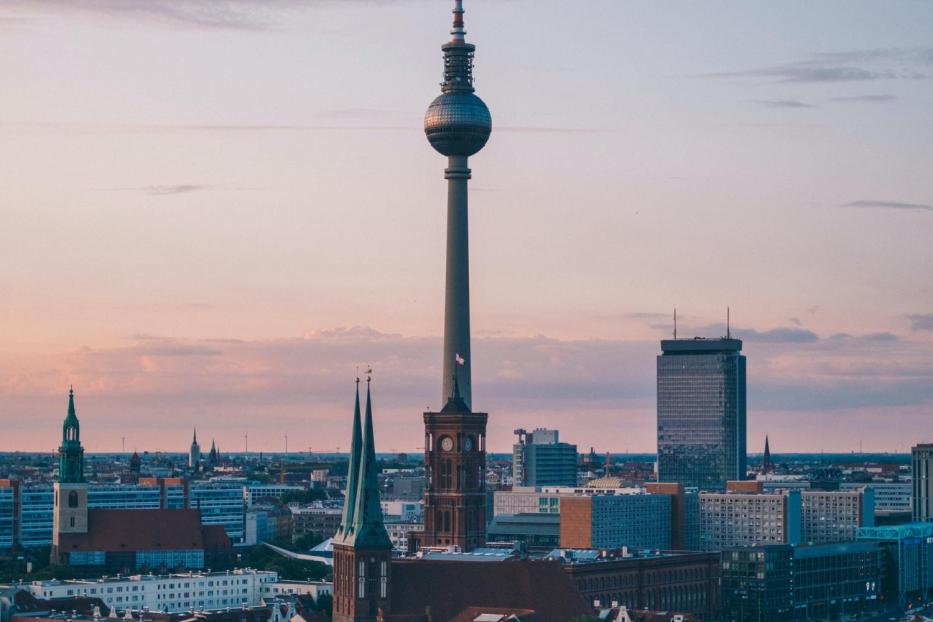 Berlin Fernsehturm and Rathaus, Berlin, Germany