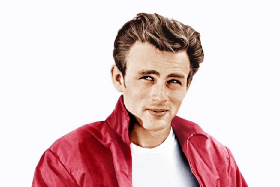 James Dean zeigte sich im Film „Rebel without a Cause“ in einer roten Harrington-Jacke   