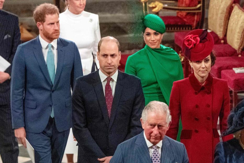 Prinz Harry, Herzogin Meghan, Prinz William, Prinzessin Kate und König Charles