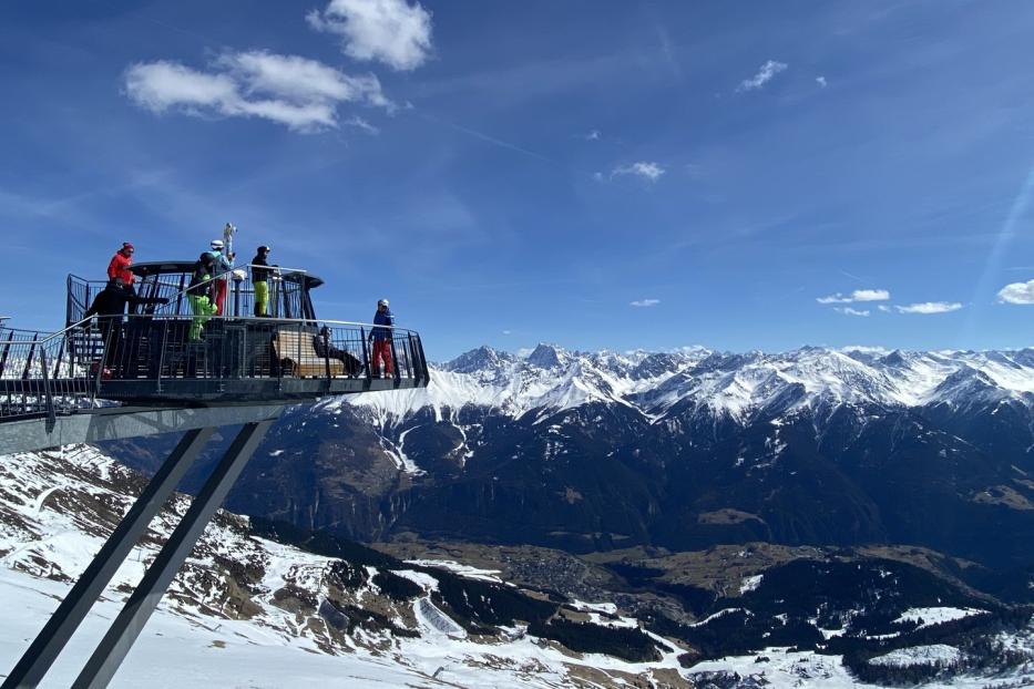 Alpenblick auf 2.600 Metern von der Aussichtsplattform „Z1“