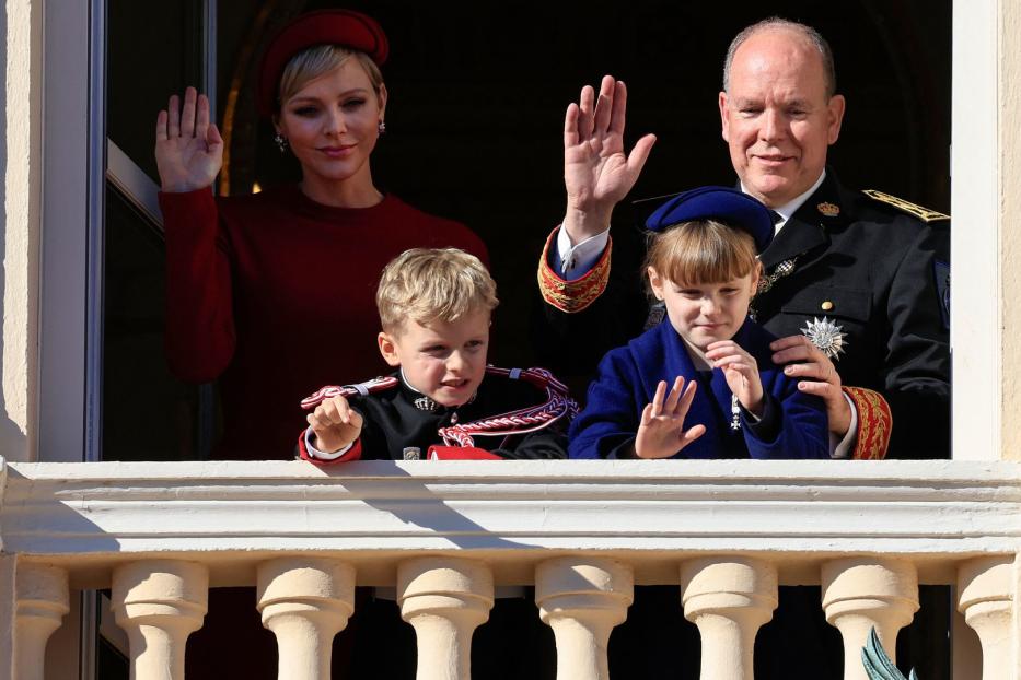 Charlène, Albert, Jacques und Gabriella