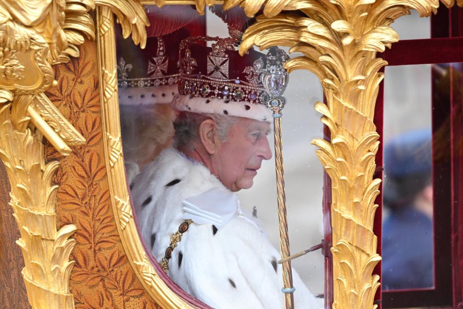 König Charles III. am Tag seiner Krönung