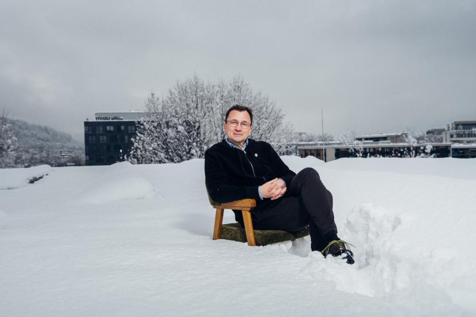 Alpenvereins-Präsident Gerald Dunkel-Schwarzenberger im Schnee