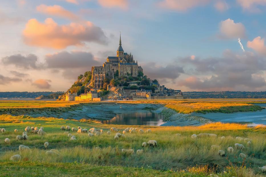 Kloster auf der Gezeiteninsel Mont Saint Michel