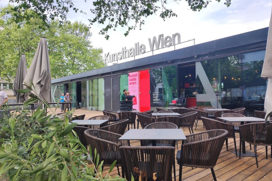 Café Kunsthalle am Karlsplatz, das ehemalige Heuer