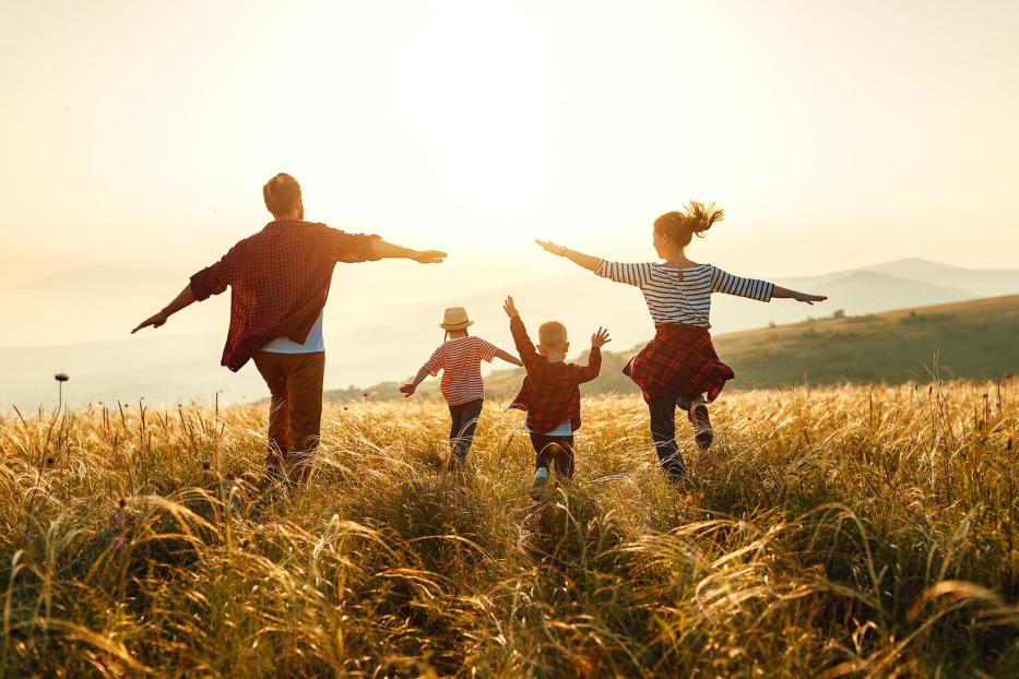 eine glückliche Familie