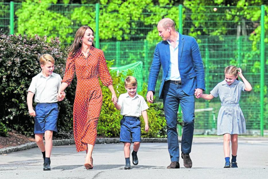 FILE PHOTO: British royals' first day at new school