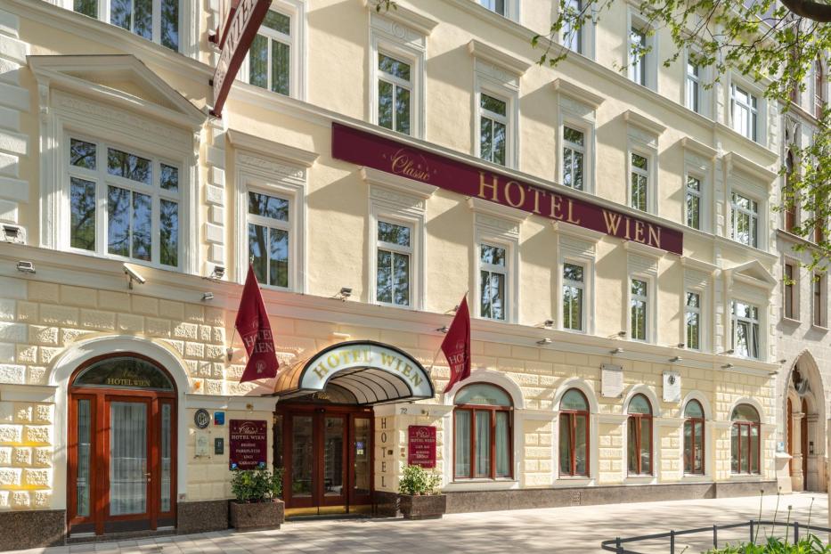 Austria Classic Hotel Wien - Die restaurierte Fassade des Traditionshotels