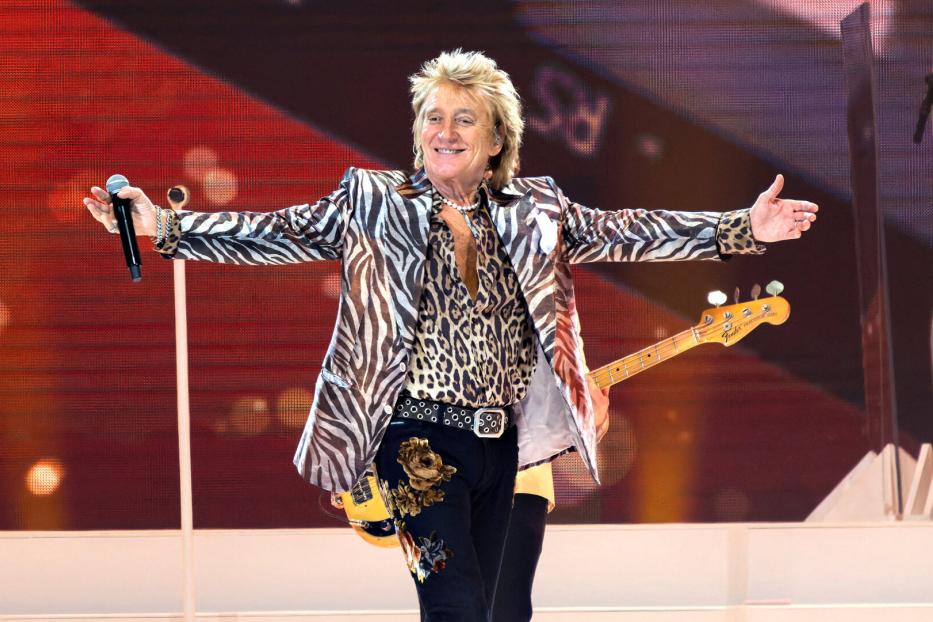 Rod Stewart 2024 auf der Bühne in Kopenhagen