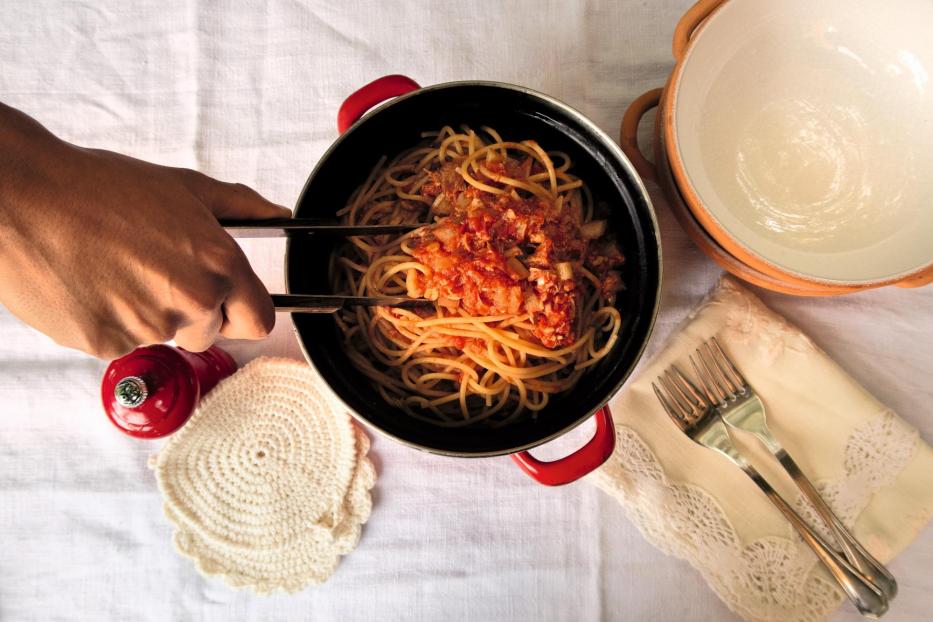 Spaghetti Bolognese mit Thunfisch