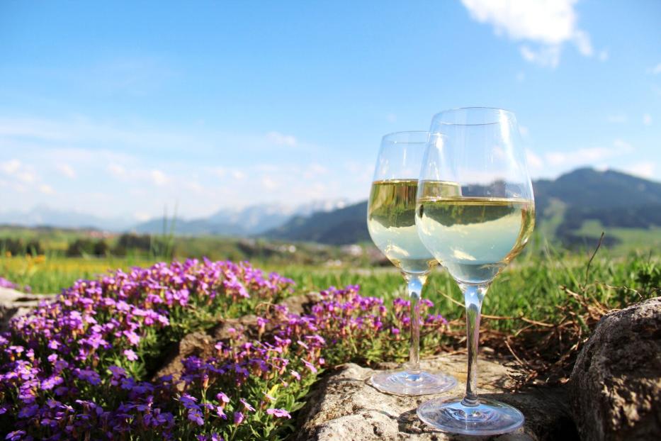 Zwei Gläser Weißwein