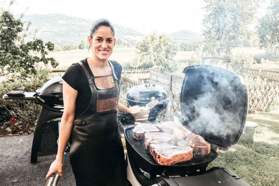 Yulia Haybäck grillt mit Leidenschaft