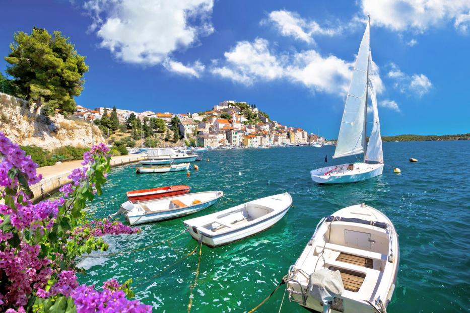 UNESCO town of Sibenik coast view