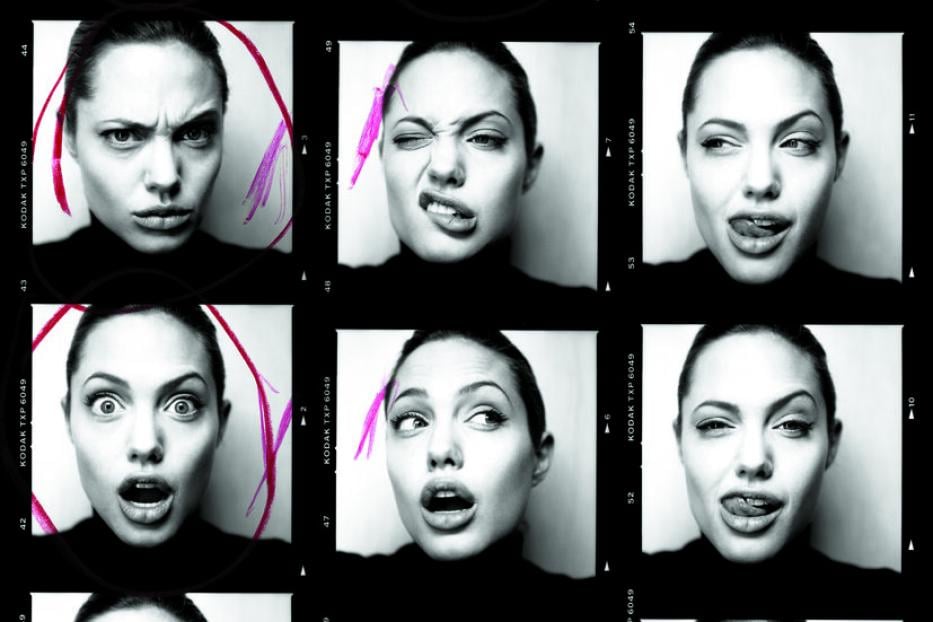 12 Mal Angelina Jolie, 12 verschiedene Gesichtsausdrücke: fotografiert von Patrick Demarchelier
