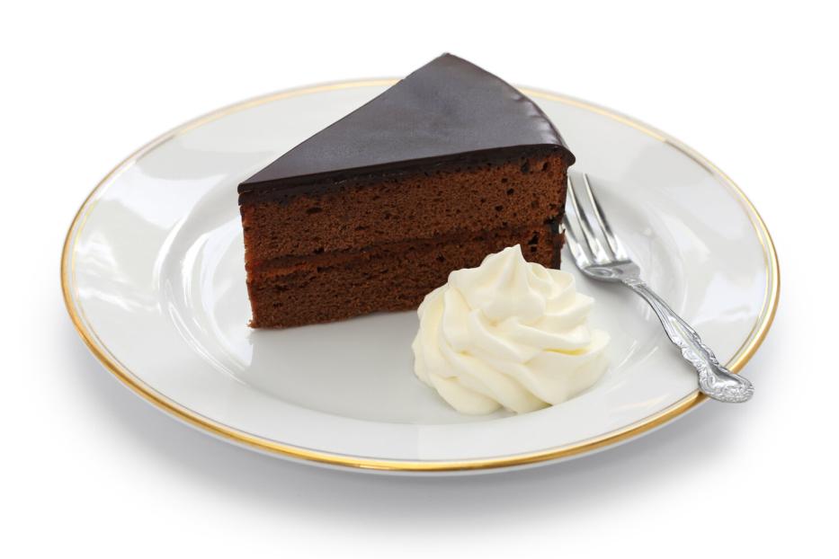 Sachertorte mit Schlag