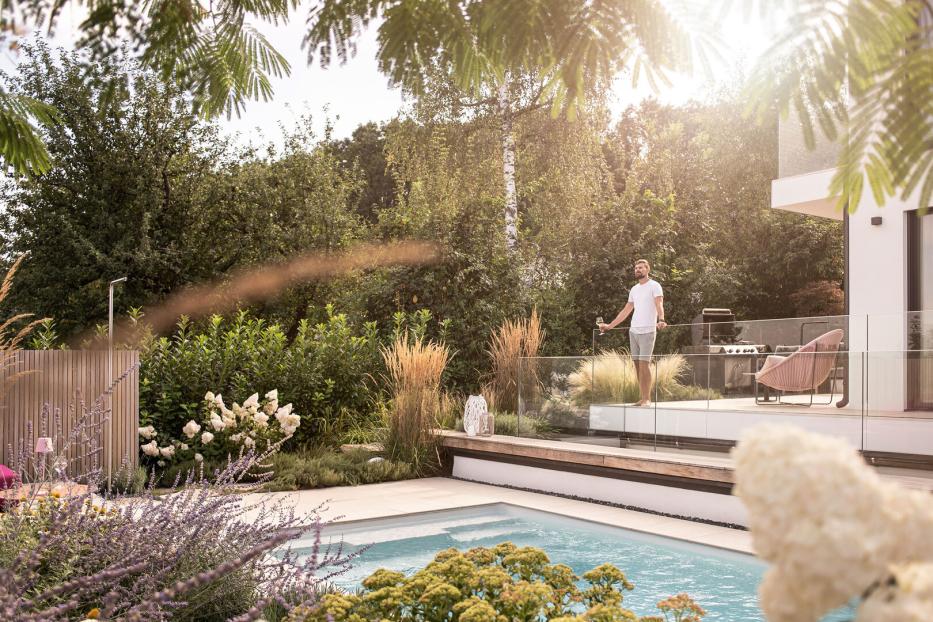 Vielfältig: Ein Garten von Baumgarten („Begründer“) gestaltet.