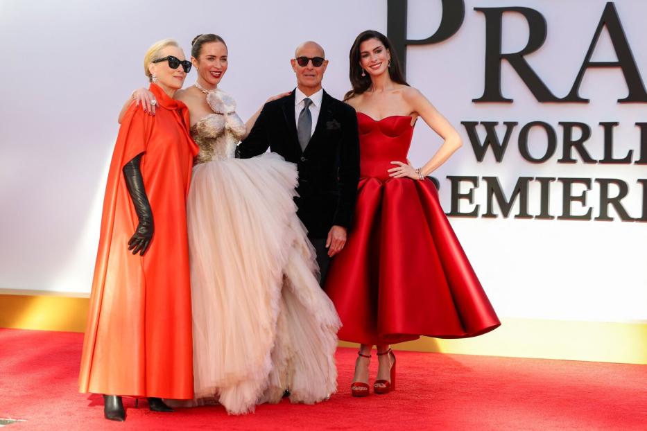 Streep, Blunt ,Tucci und Hathaway bei der Weltpremiere von "Der Teufel trägt Prada 2" in New York
