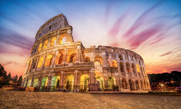 Colosseum at sunrise, Rome, Italy