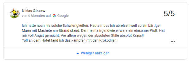 Google Rezension "7 vs. Wild"