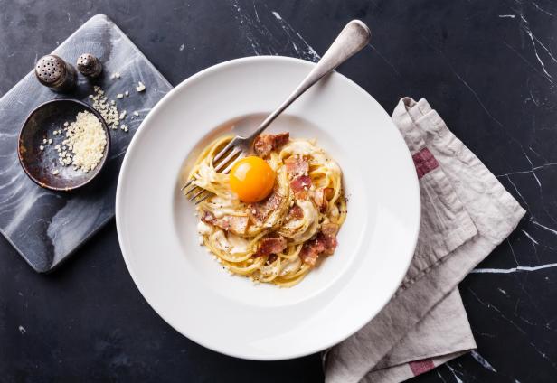 Pasta Carbonara - Stock-Fotografie