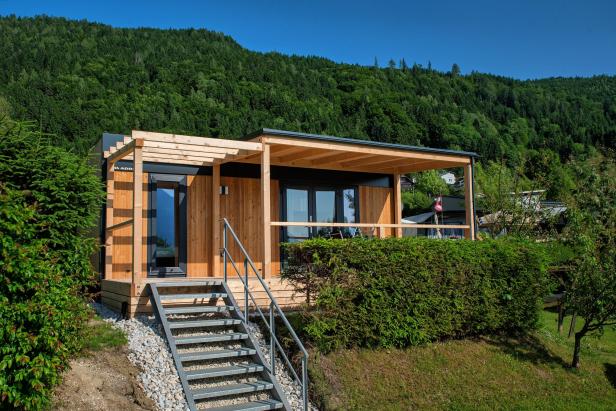 Naturnahe Mobile Homes beim Wellness Seecamping Parth