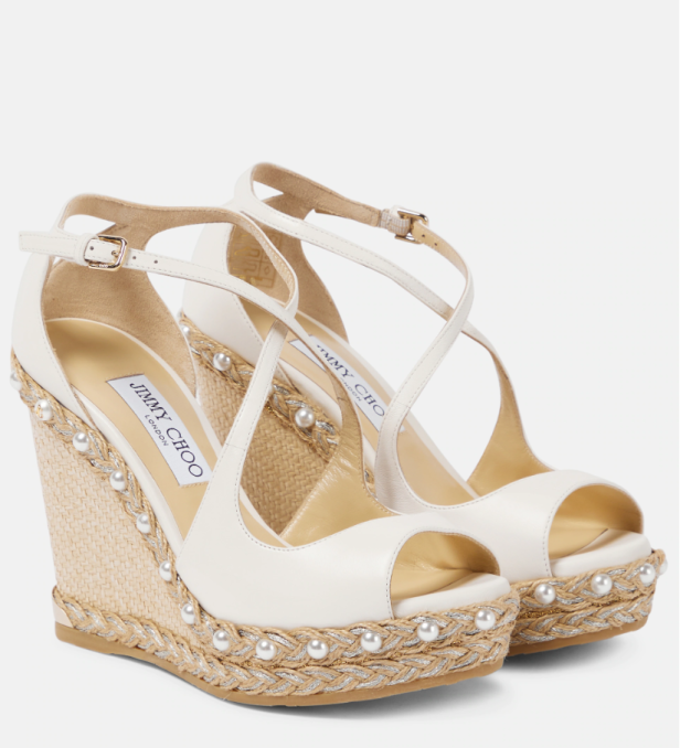 Espadrille-Wedges Dakota 120 aus Leder von Jimmy Choo