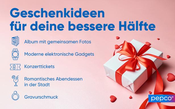 Pepco-Infografik „Geschenkideen für deine bessere Hälfte“