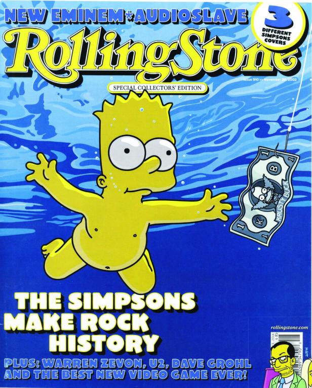 Bart zierte als schwimmendes Nirvana-Baby das Cover des Rolling Stone-Magazins