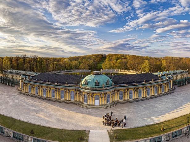 Schloss Sanssouci von oben