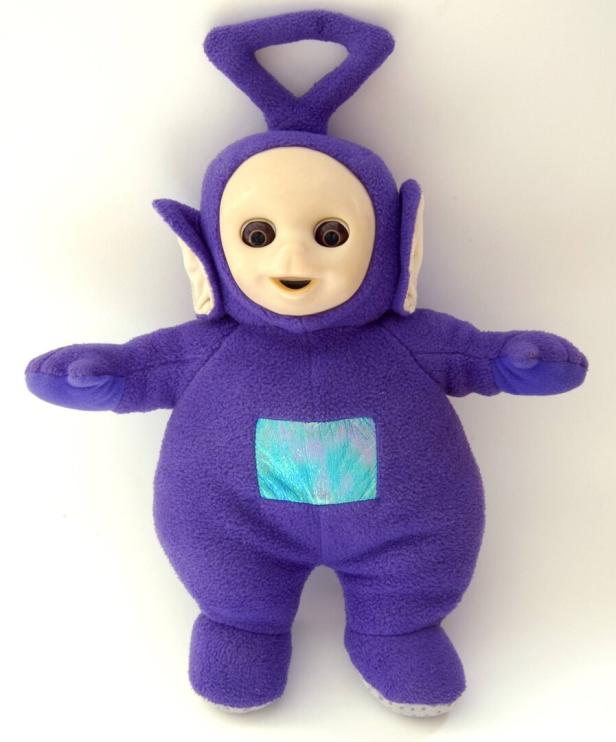 Ein lila Teletubby aus Plüsch: Auf diesem Bild nicht, aber sonst winken Teletubbies gerne  