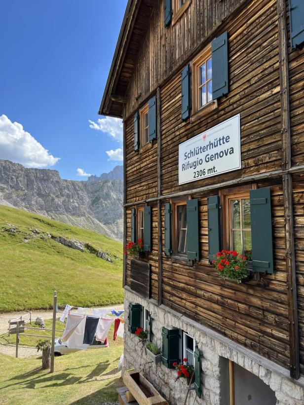 Die Schlüterhütte in den Dolomiten