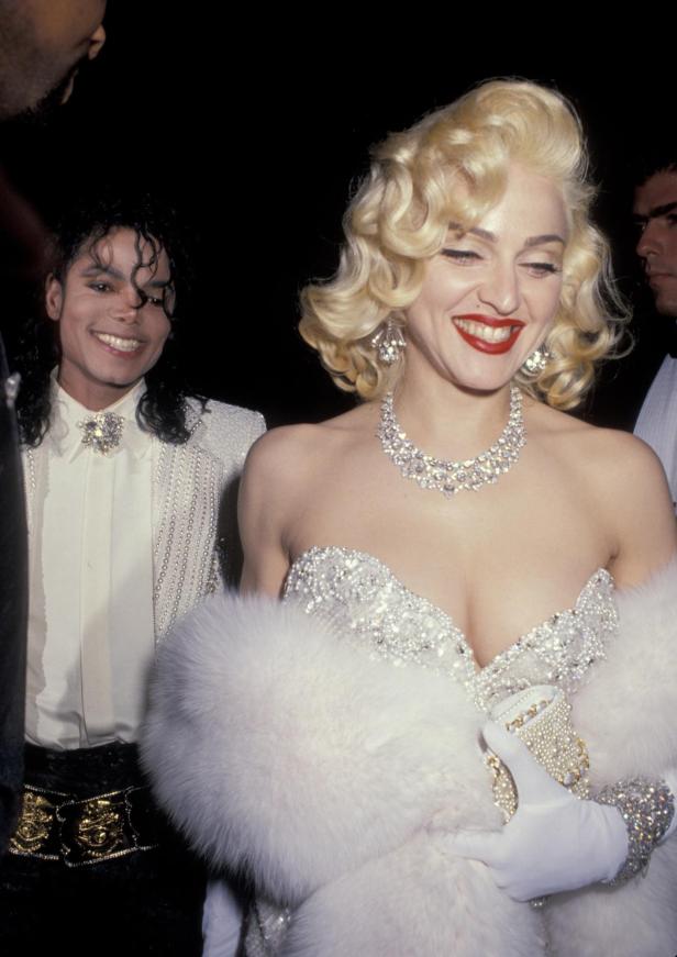 Madonna bei den Oscars 1991 an der Seite von Michael Jackson - Mit ihrem Kleid ehrte sie Marilyn Monroe