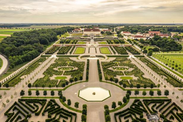 Der Barockgarten beim Schloss Hof - auch im Winter ein Highlight