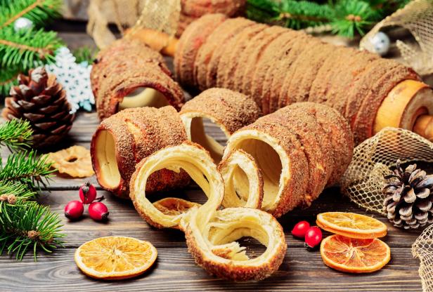 Baumkuchen – ein Klassiker im Advent. In Brünn Trdelnik genannt