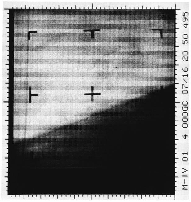 Man sieht nicht viel auf dem ersten Bild der Sonde aus den 1960ern.