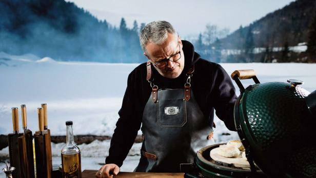 "Wintergrill-Pionier" Tom Heinzle liebt das Gefühl der Ruhe beim Grillen in der Kälte